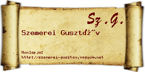 Szemerei Gusztáv névjegykártya