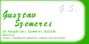 gusztav szemerei business card